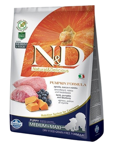 Farmina Dog N&D Pumpkin Lamb & Blueberry Puppy Medium/Maxi