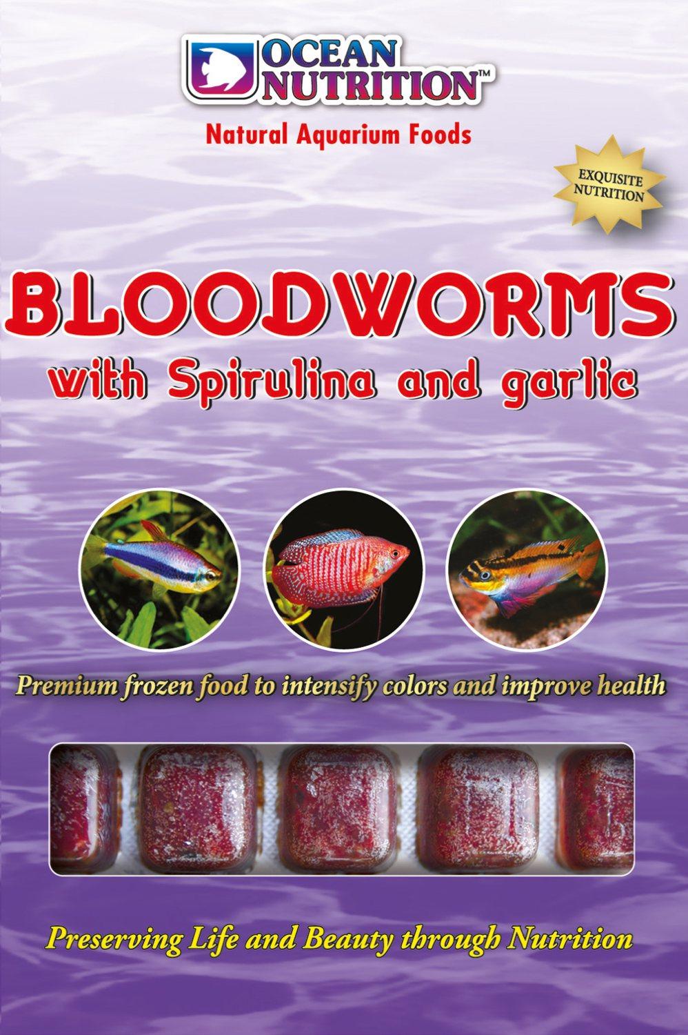 Frozen Bloodworms Spirulina and Garlic
