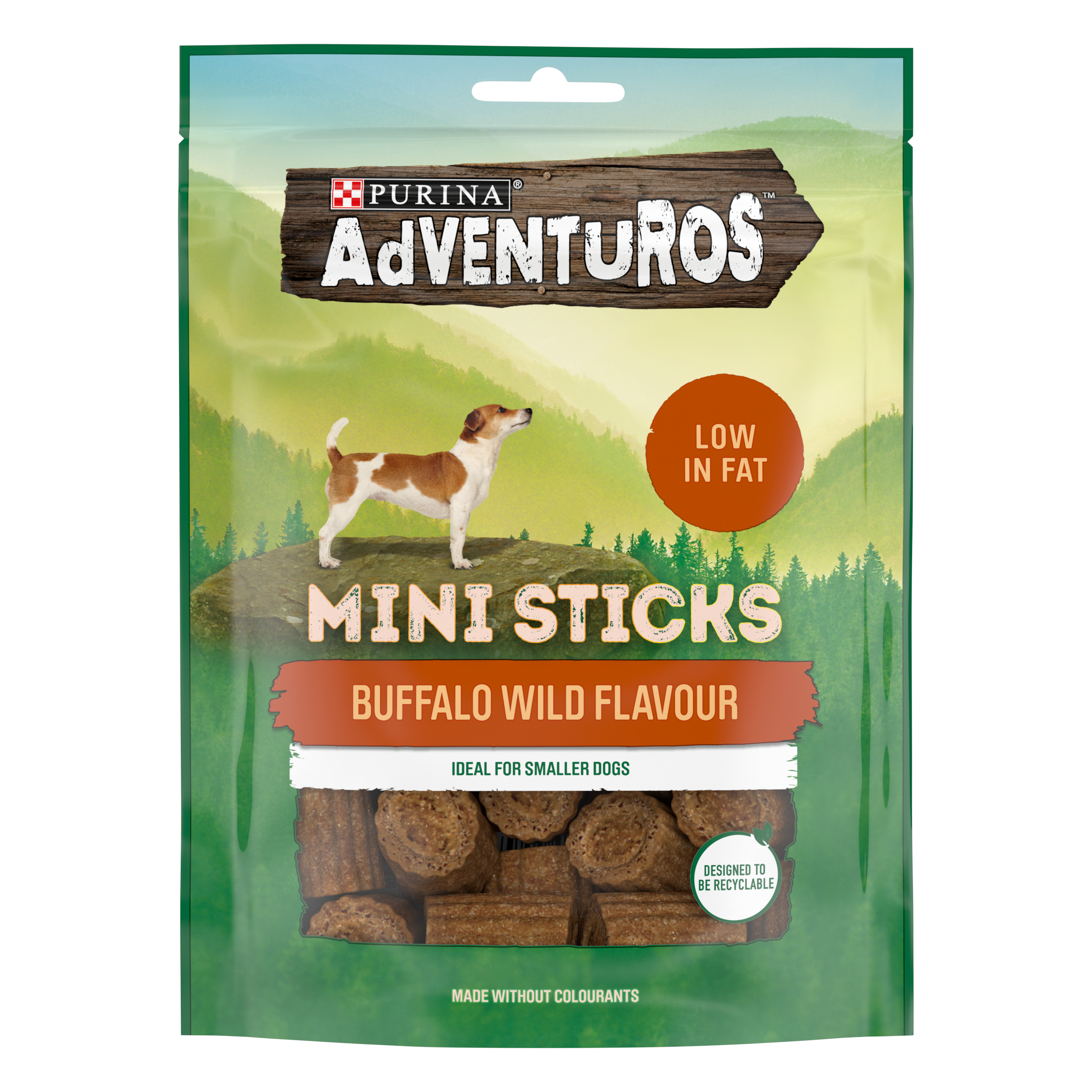 Adventuros Mini Sticks Buffalo Flavour 90g x 6 stk.