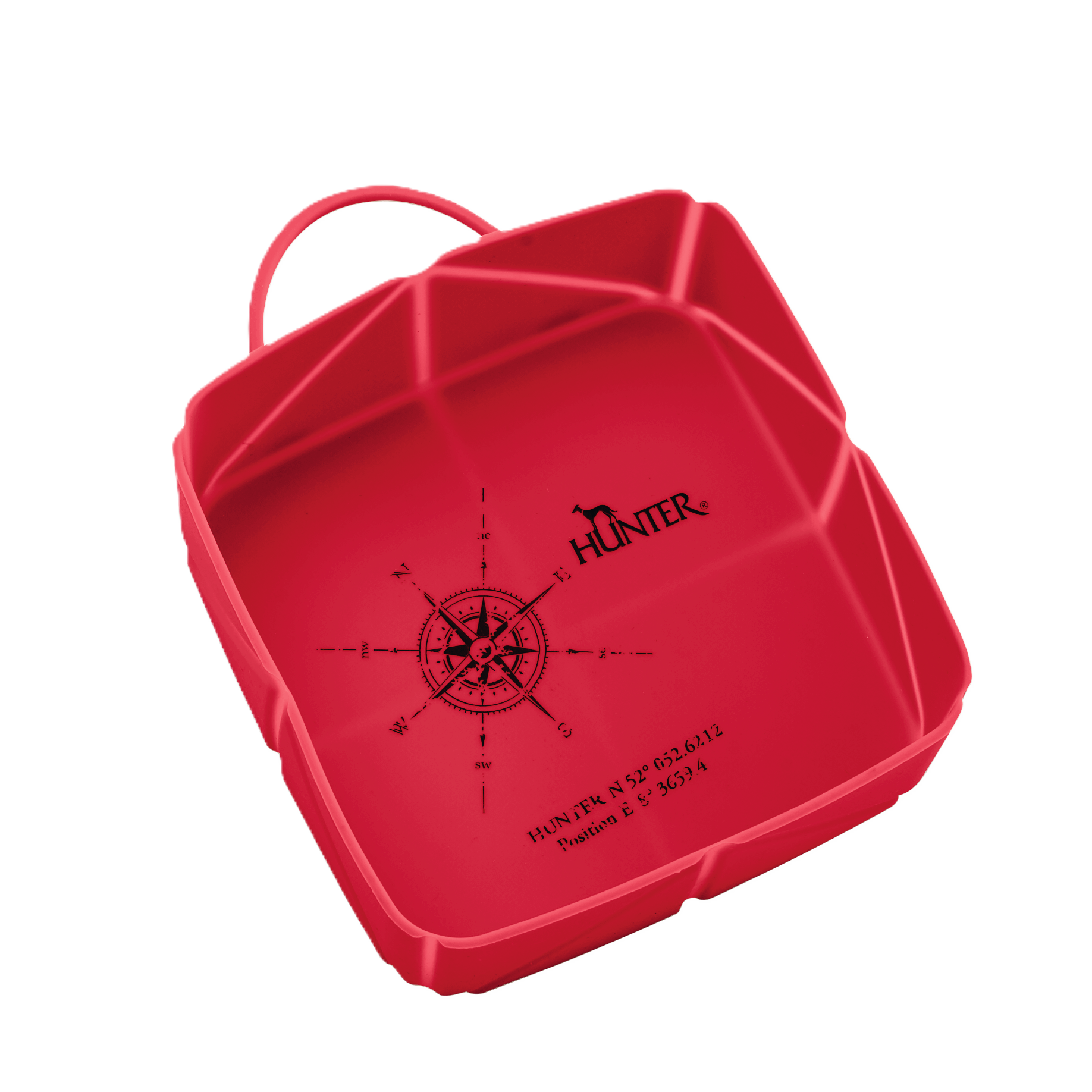 Hunter Bowl Travel List Silicone Red Foldable 590 ml