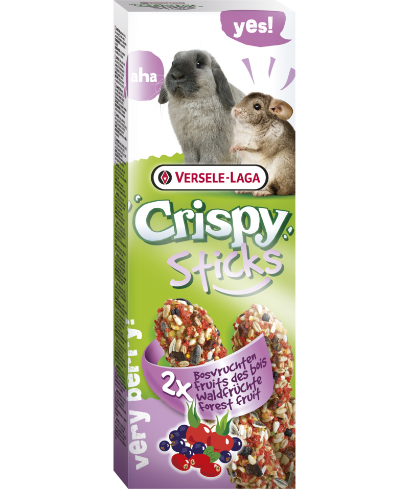 Versele-Laga - CrispySticks Kaniner-Shinchillaer Skogsfrukt 2-pk. - Smådyr - SnacksPetXL