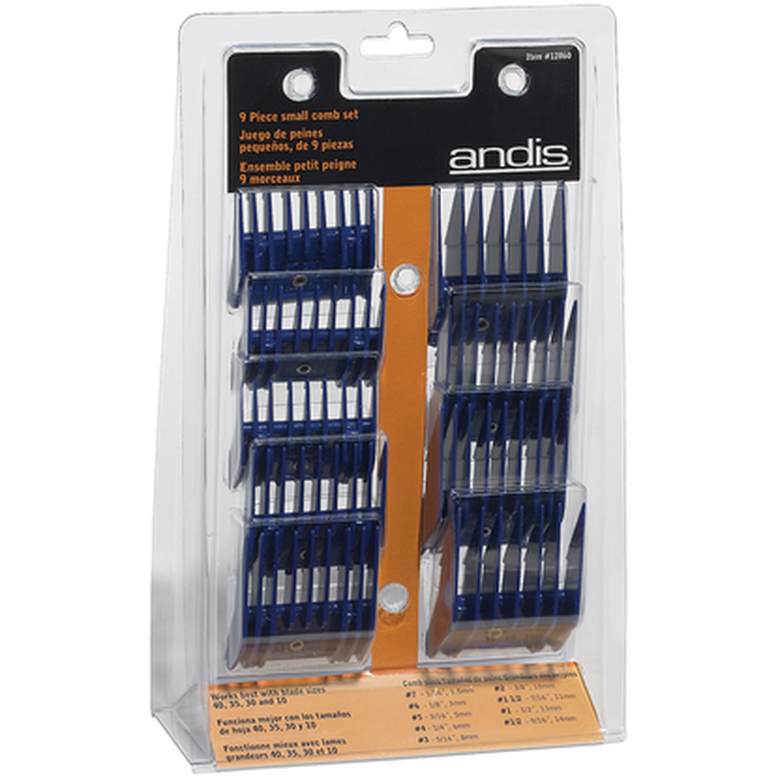 Universal 9-pakning avstandskam grå liten