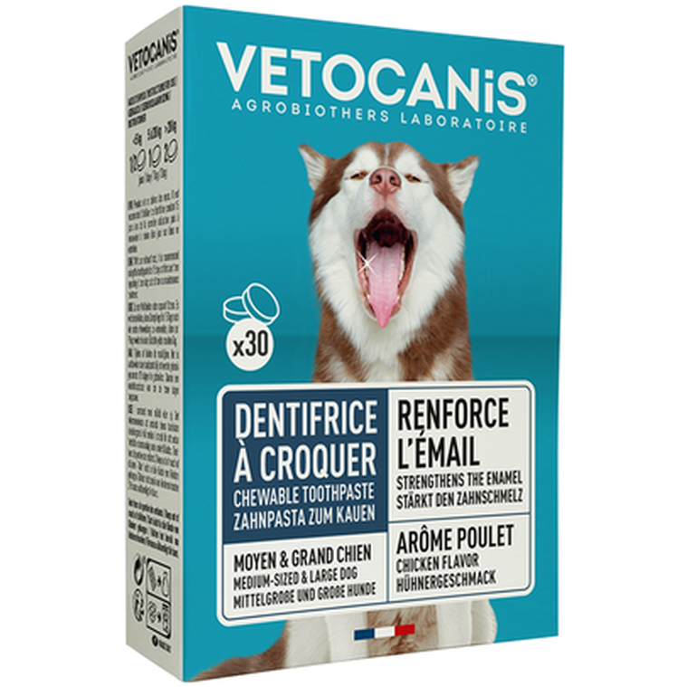 Vetocanis Hundetannkrem til å tygge turkis i 30-pakning