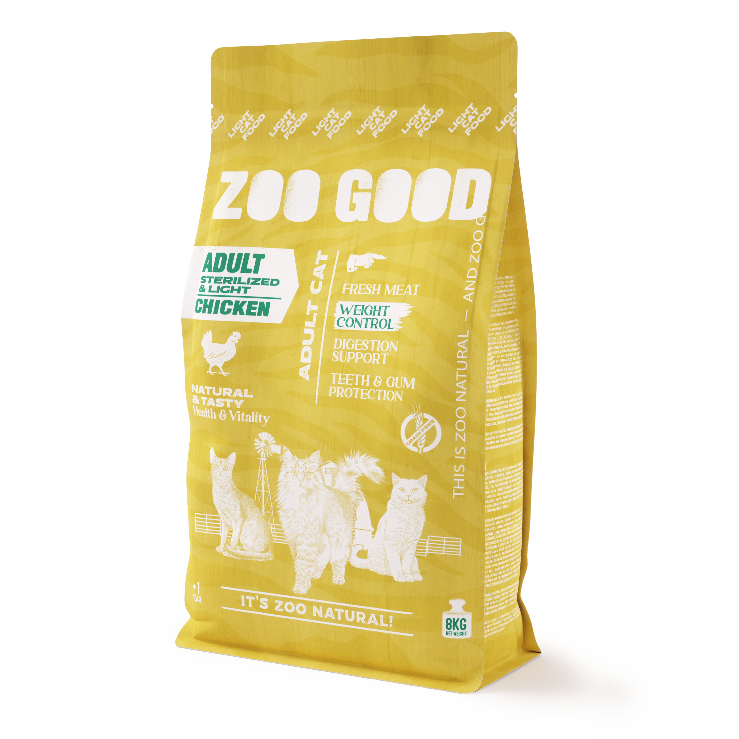 Adult Sterilised Weight Loss/Light - Kornfri kylling 8 kg