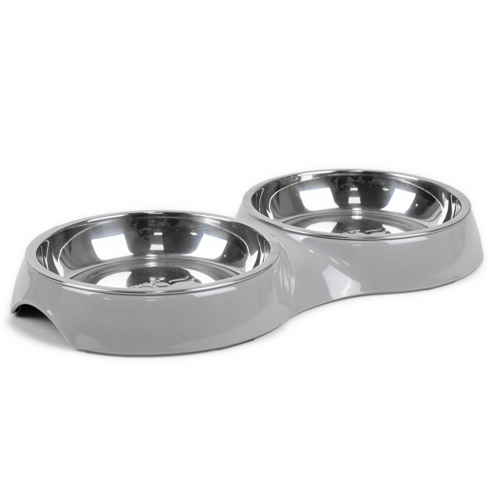 Kattmatbar Solid Grå S/M, 2x200ml, 28x15x3cm