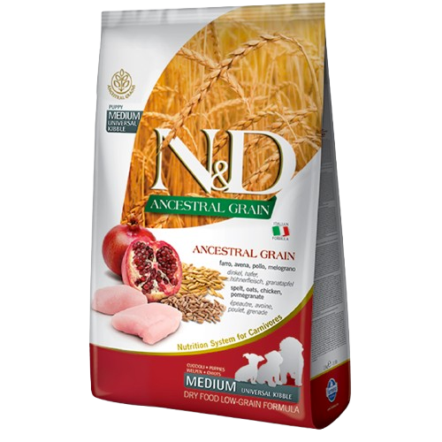 Farmina Dog N&D Ancestral Grain Chicken & Pomegranate Puppy Medium 12 kg