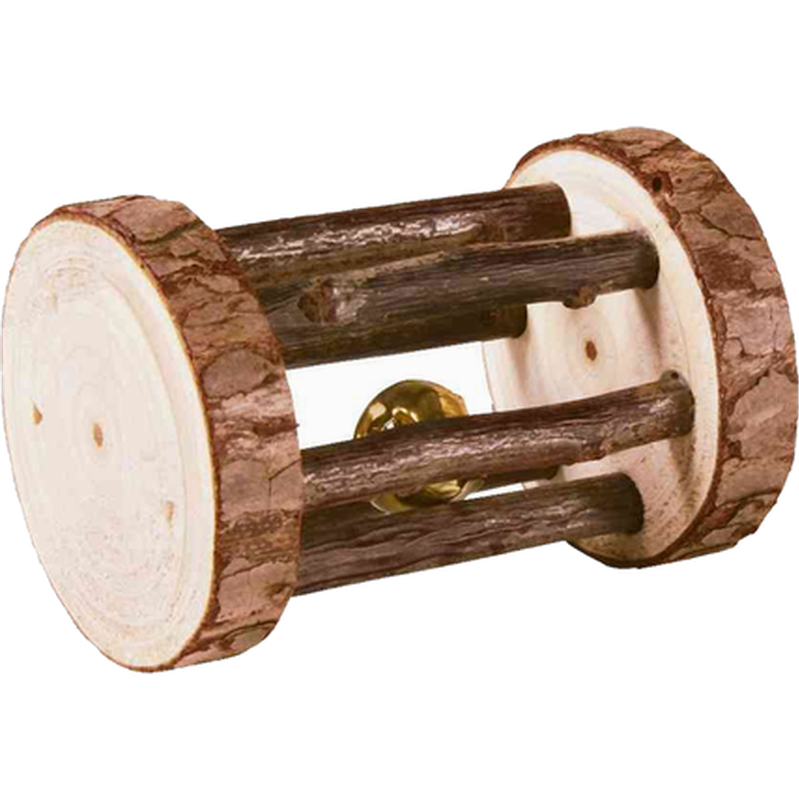 Trixie - Natural Living Spillerull med bjelle Brun 7 cm - Smådyr - Aktivisering - Leker til smådyrPetXL
