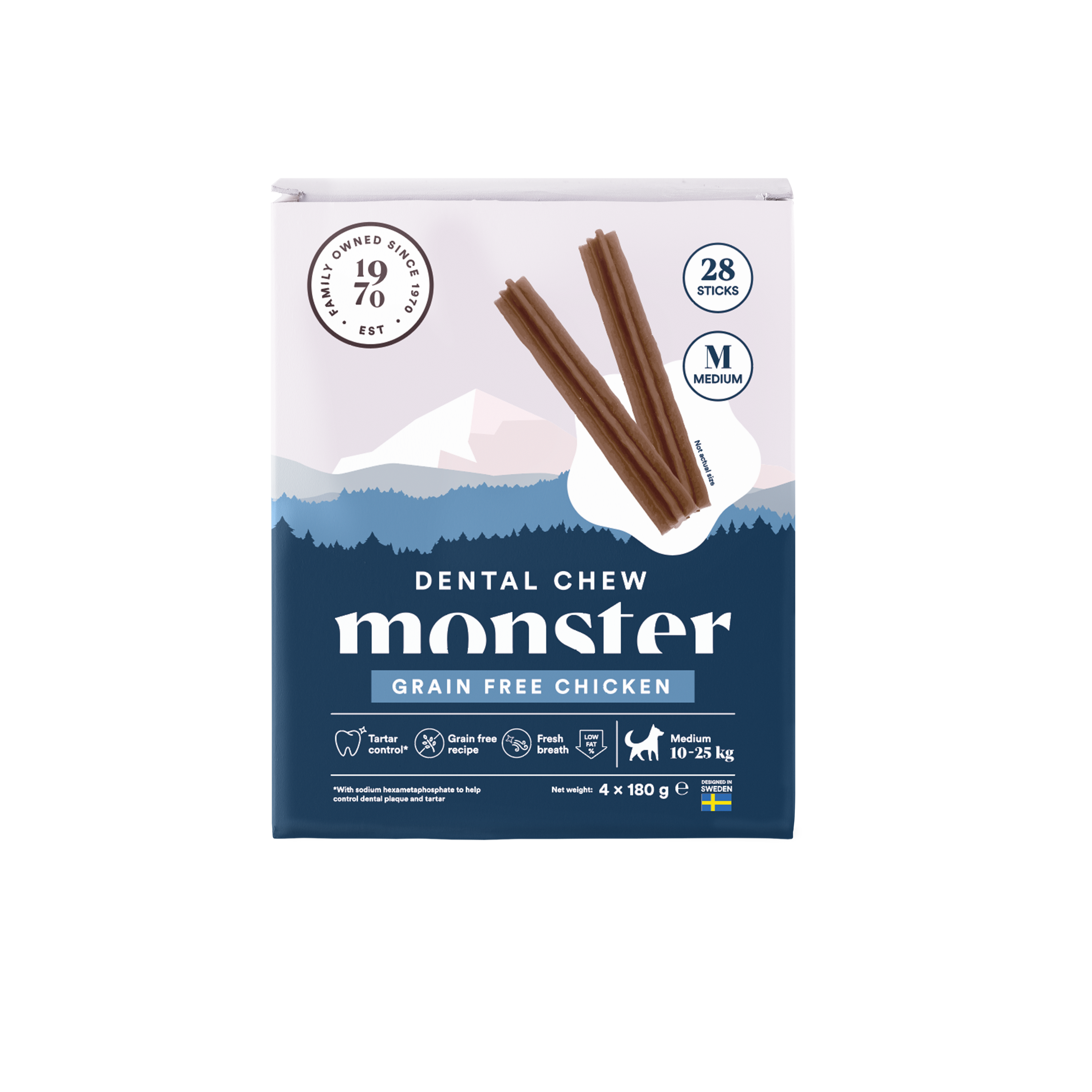 Monster Pet Food Dog Dental Chew Grain Free Chicken Month