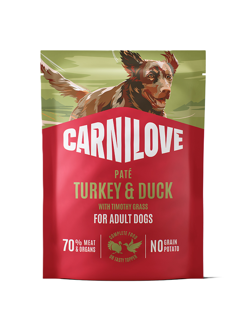 Carnilove Dog Pouch Paté Turkey & Duck with Timothy Grass 300g