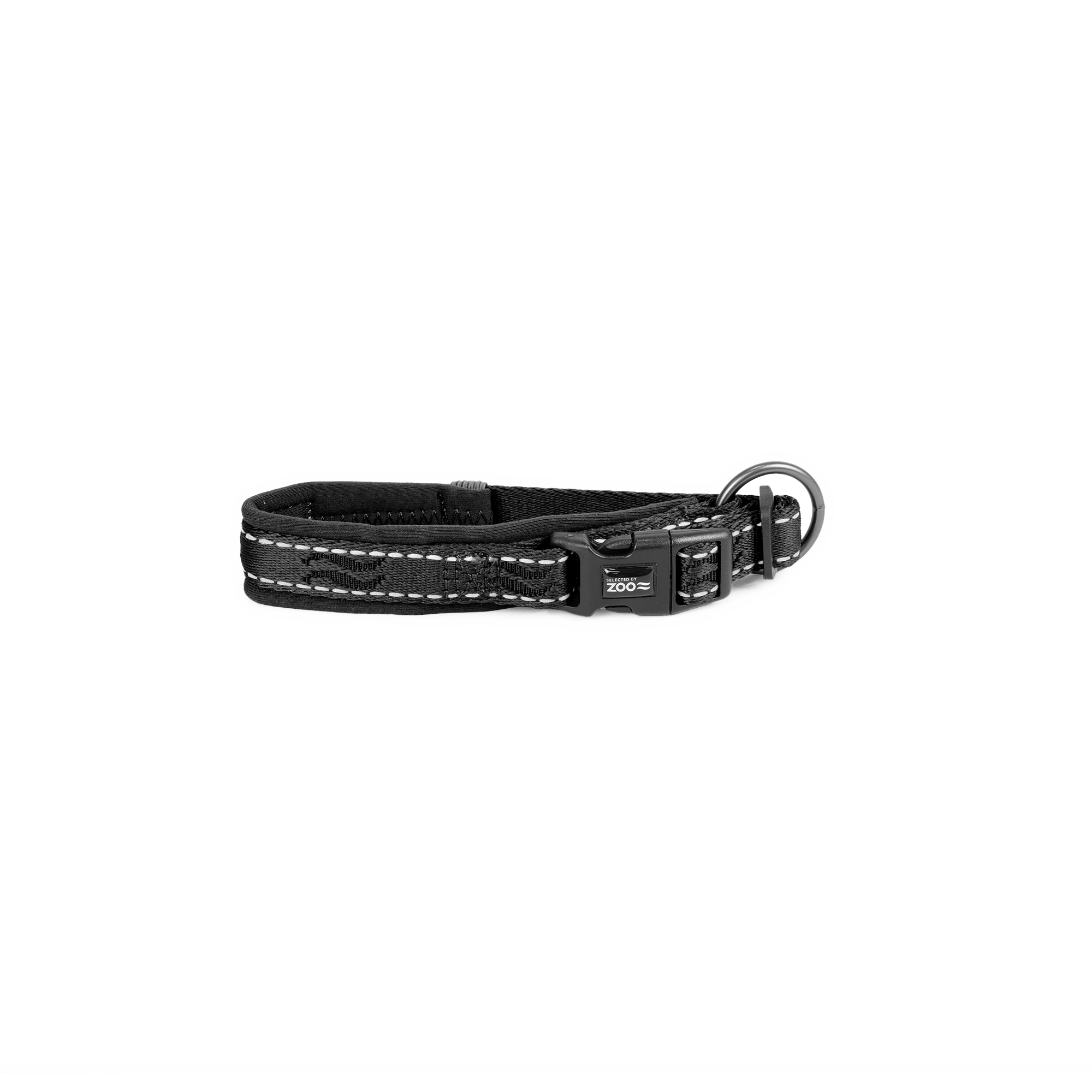 Selected by ZOO Hundhalsband Rufus vadderat ställbart Svart