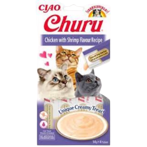 Churu Cat Creamy Treat Tuna with Shrimp 4 x 14 g