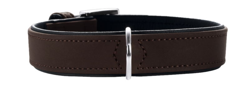 Hundehalsbånd Softie Kunstskinn brun/svart S 45cm