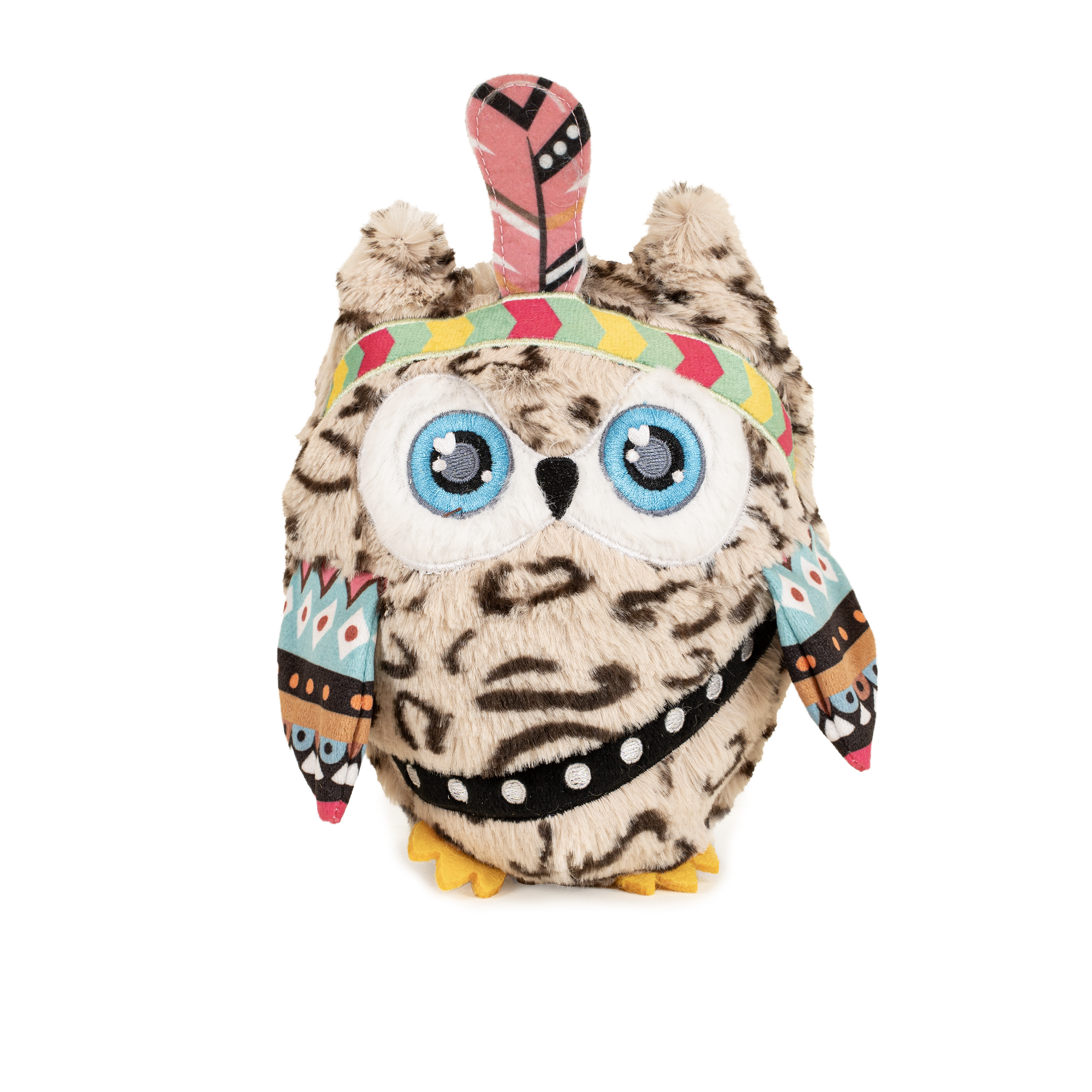 Pritax Hundeleketøy Ugle Hedda, 15x15x4cm, Flerfarget