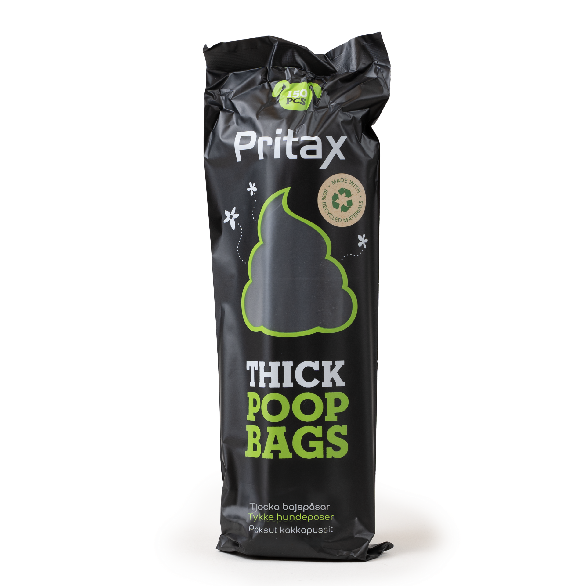 Pritax Bæsjeposer Thick 150-p Svart
