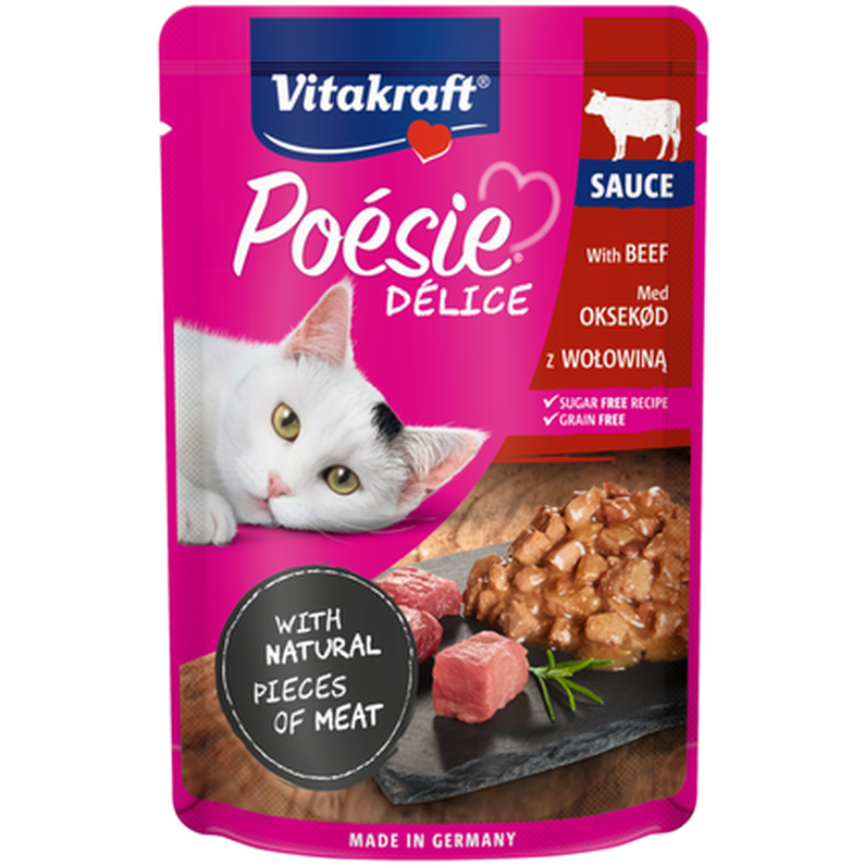 Vitakraft Poésie Délisauce Oksekjøtt 23 x 85 g