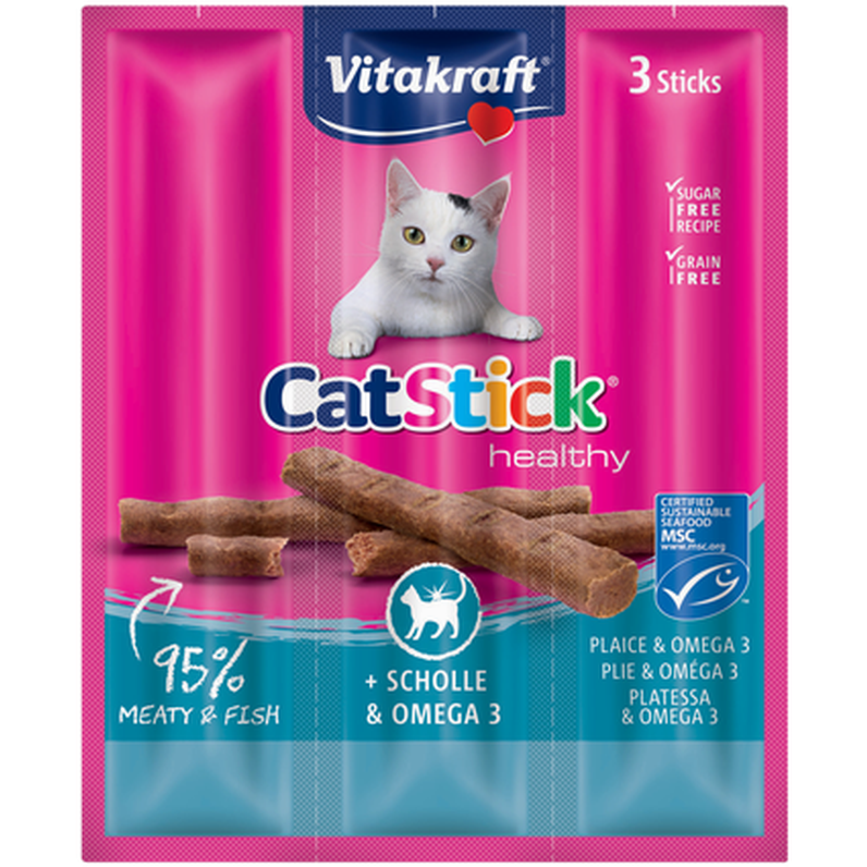 CatSticks Mini Woodpecker & Omega3 3x6g, 20 stk.