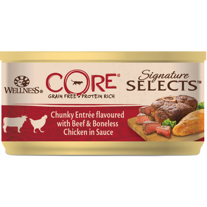 CORE Petfood Cat S.Selects Chunky Beef & Chicken 79g