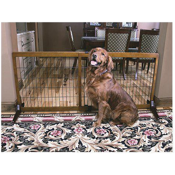 Carlson Frittstående grind for kjæledyr Large Extra Wide & Extra Tall Brown 99-152 x 71 cm