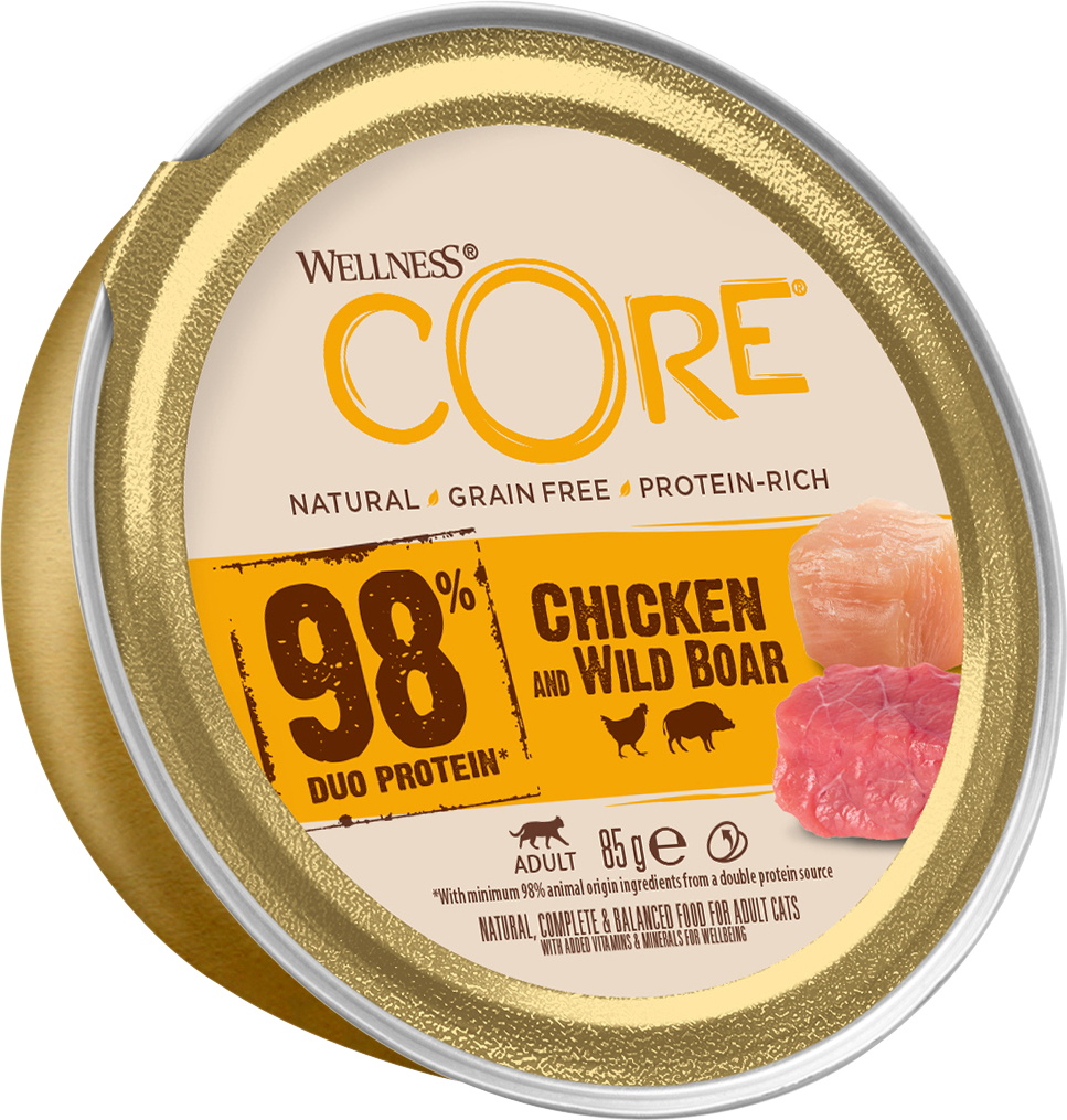 CORE Petfood Cat 98% Kylling / Villsvin Pate
