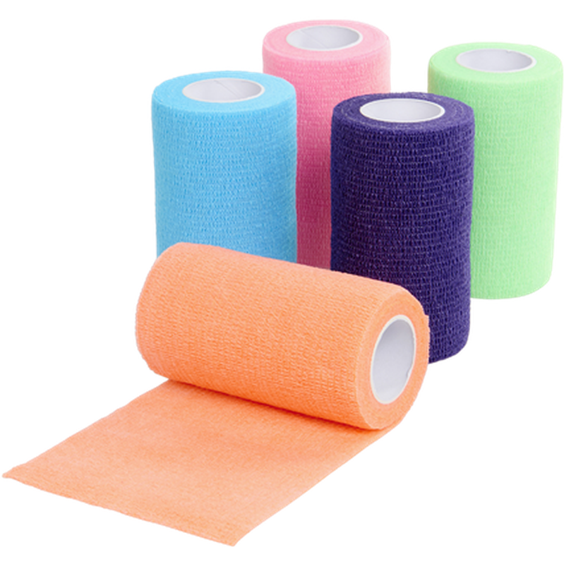 Vet-Flex Elast Binda Selvklebende 10cm*4,5m Neonmix.