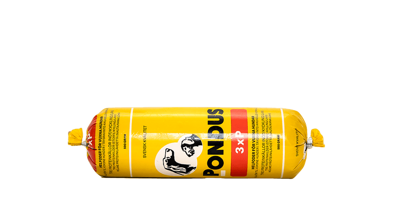 Pondus 3xP Komplettfôr for voksne hunder 500g