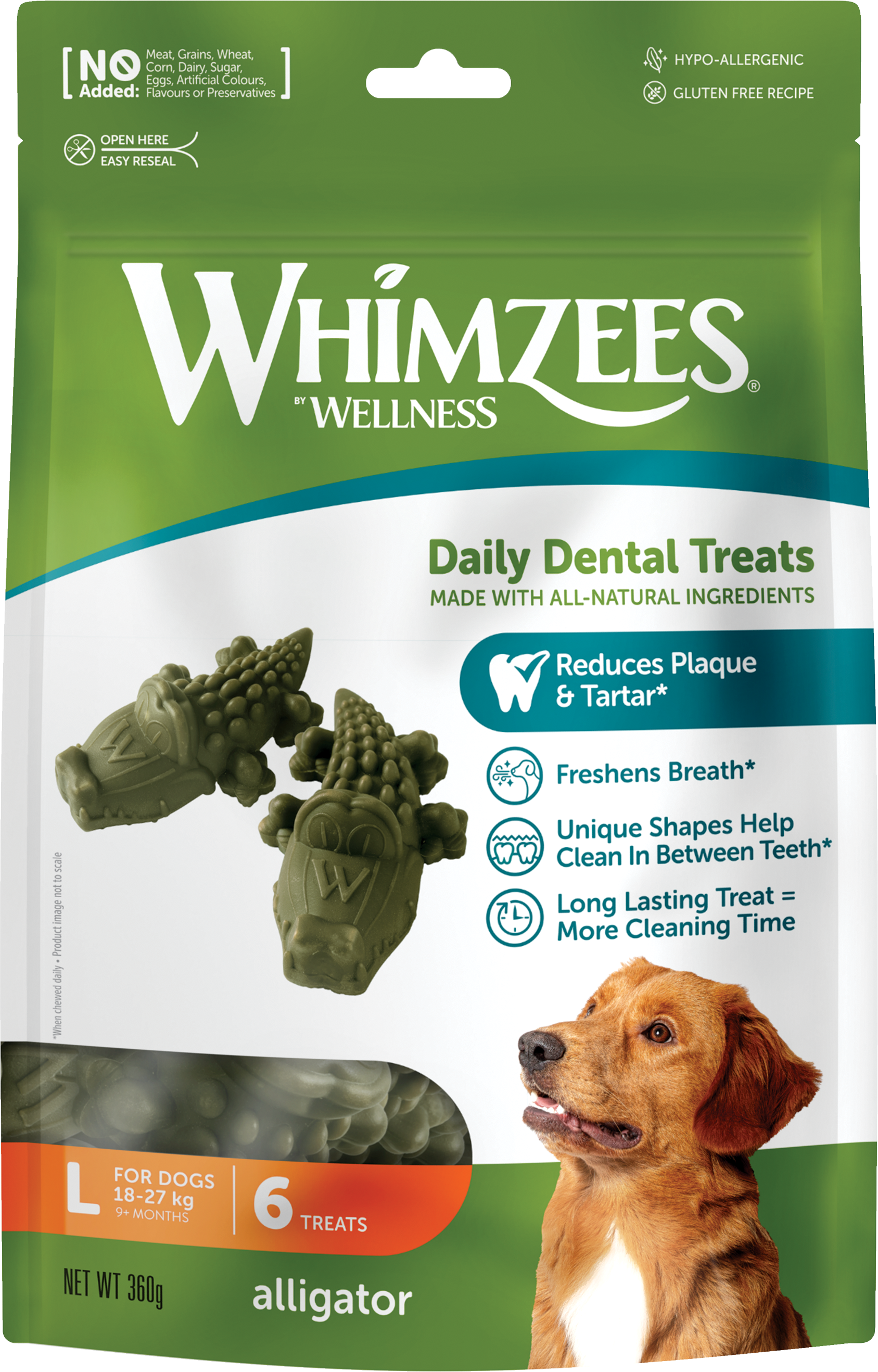 Alligator Veggie Large 6 stk