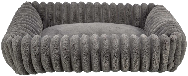 Lonni Bädd Manchester Plysch Rektangulär Grå