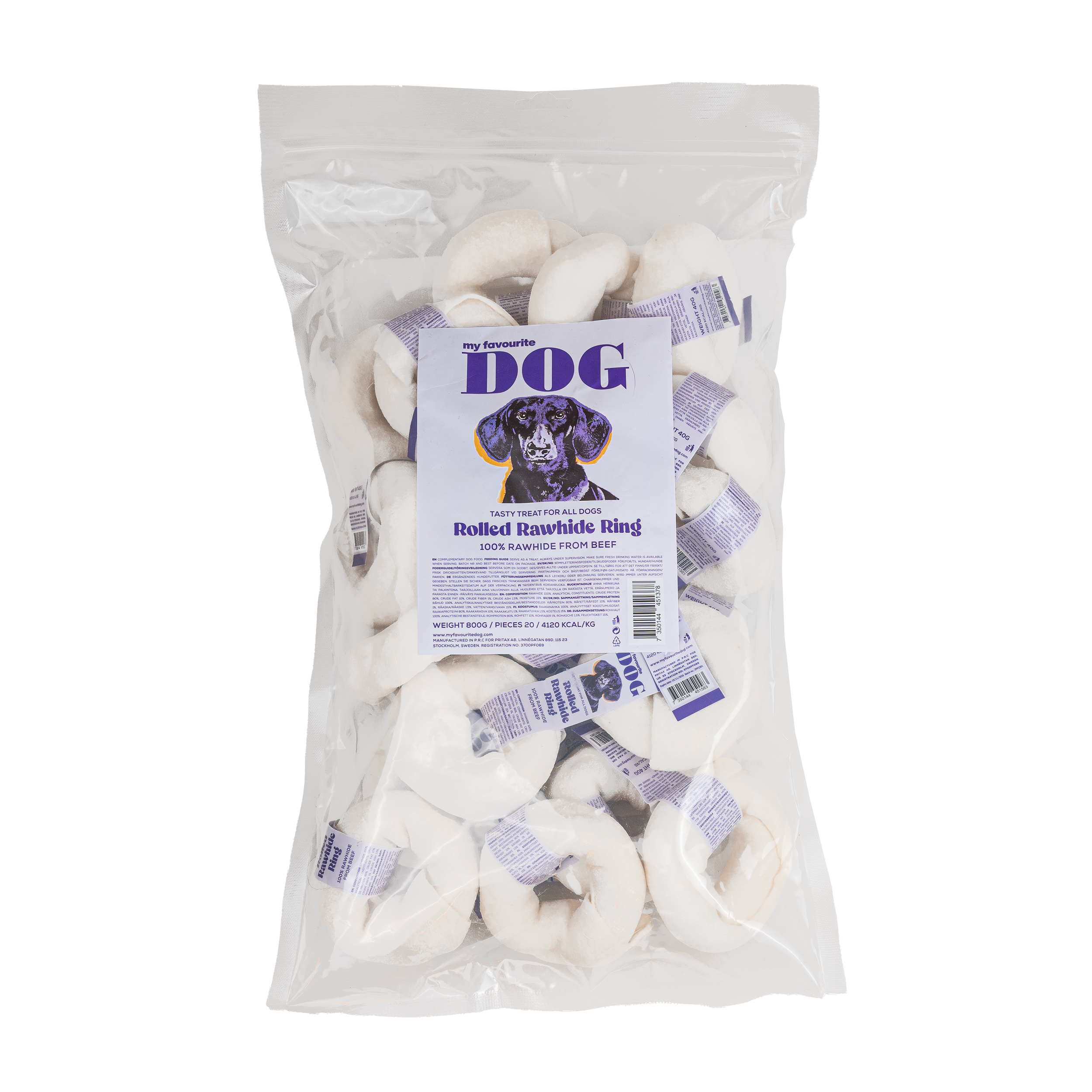 My favourite DOG Ring av råskinn 7,5 cm