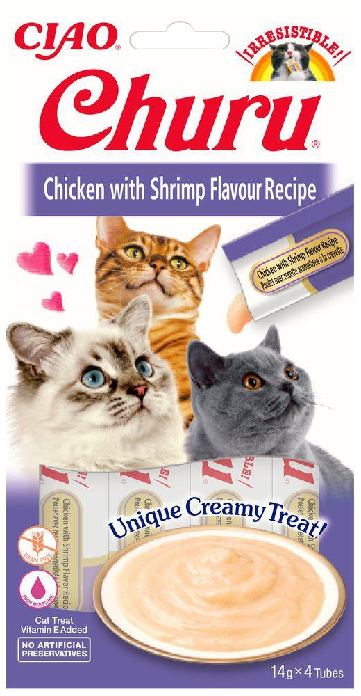 Cat Creamy Treat Chicken with Shrimp flavor 4-pk.