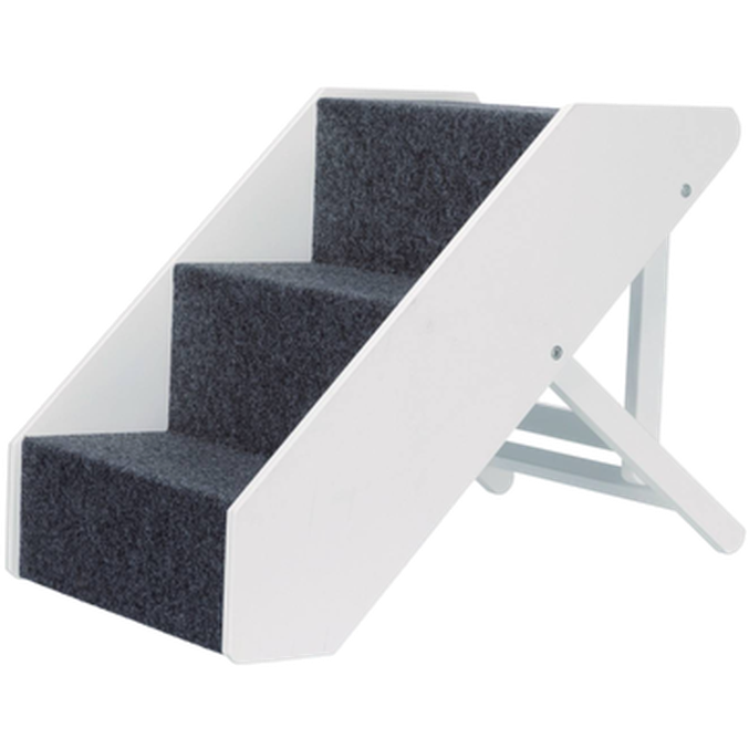 Pet Stairs høydejusterbar hundetrapp hvit 67 x 40 cm