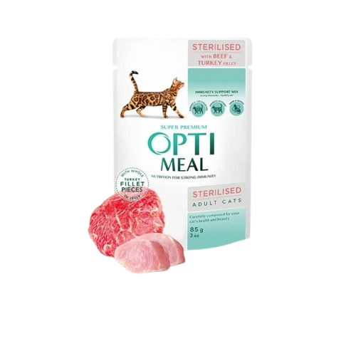 Sterilised Cats With Beef And Turkey Fillet In Jelly