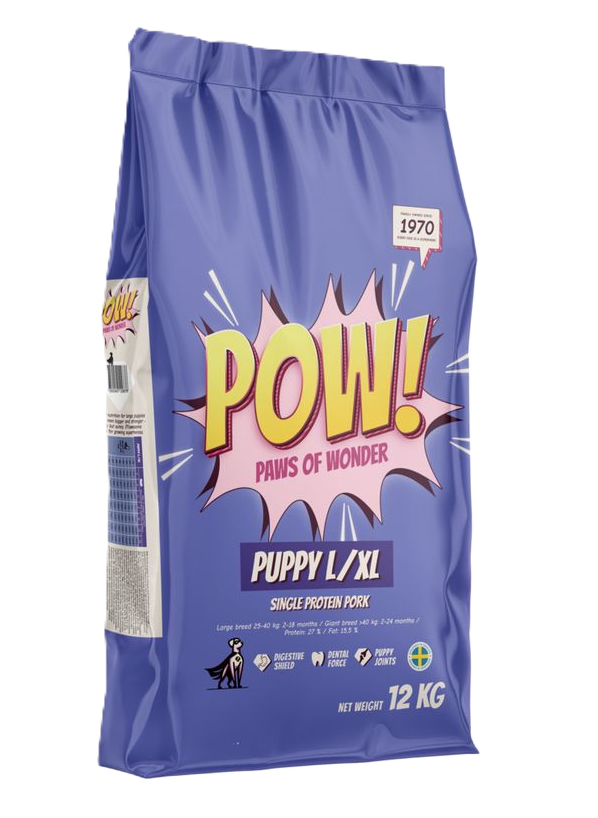POW! Hund Valp Liten / Medium Svinekjøtt