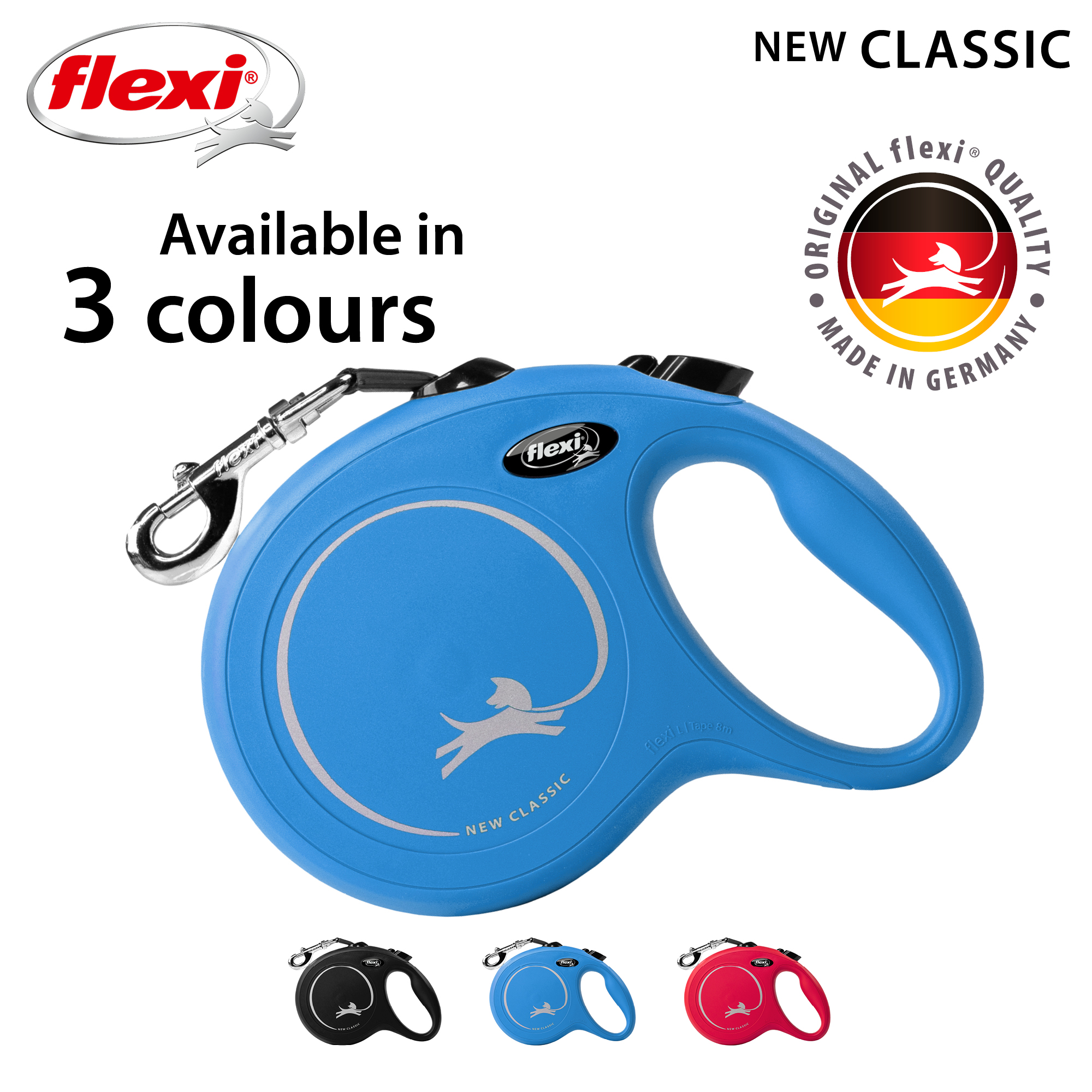 Flexi Rullebånd New Classic Tape Blue | PetXL