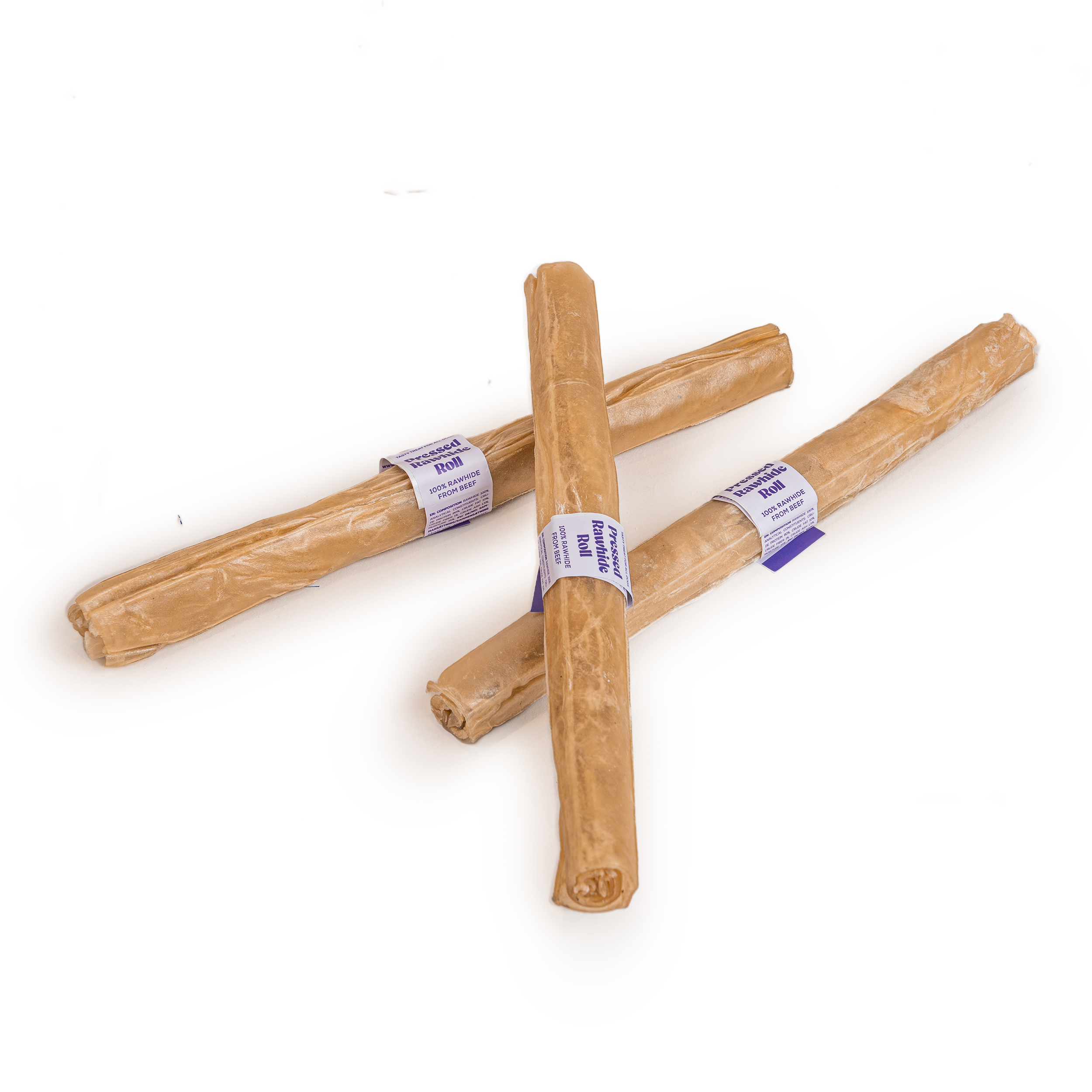 My favourite DOG Presset tyggerull av råhud - Naturell 85 g