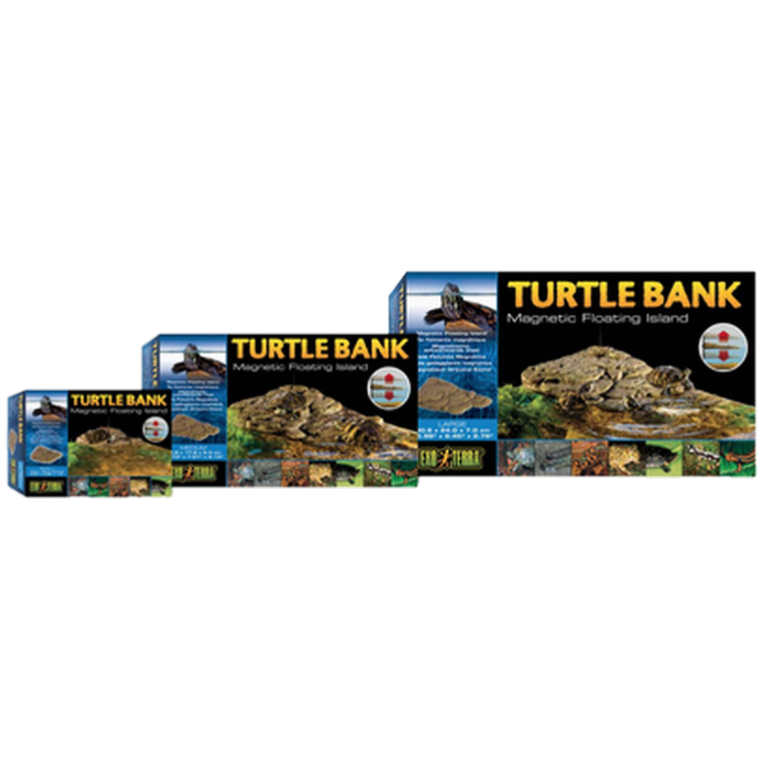 Turtle Bank Large - Magnetisk flytende øy brun 40,6 x 24 x 7 cm