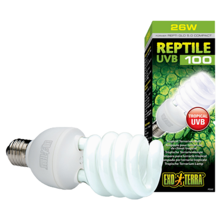 Reptil UVB100 5.0 - Tropisk terrariumpære svart 25 W
