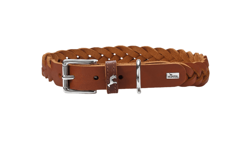 Hunter Hundhalsband Solid Education Special Cognac
