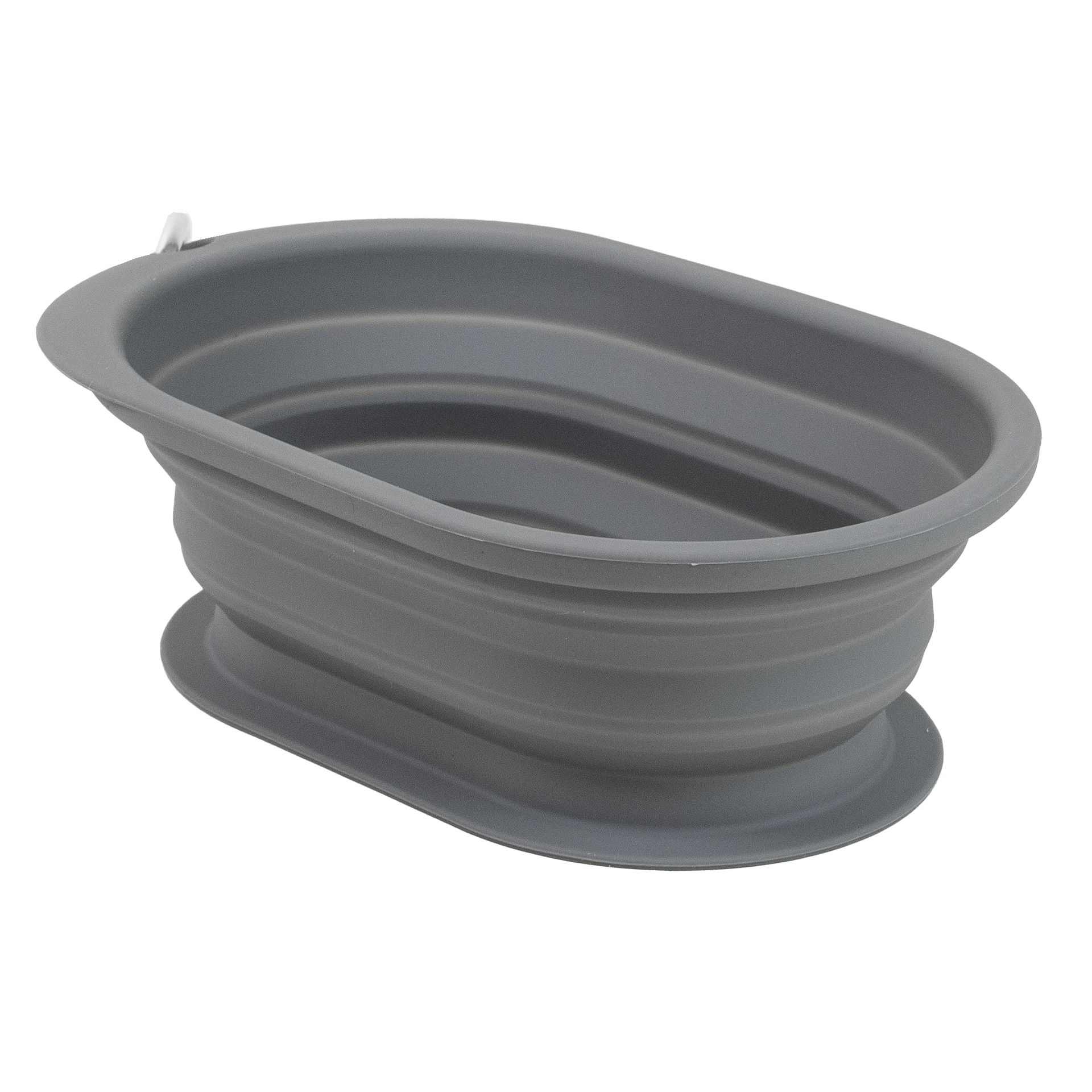 Selected by ZOO Sammenleggbar reiseskål Spaniel Soft Grey L/XL 900 ml, 21x13,5 cm