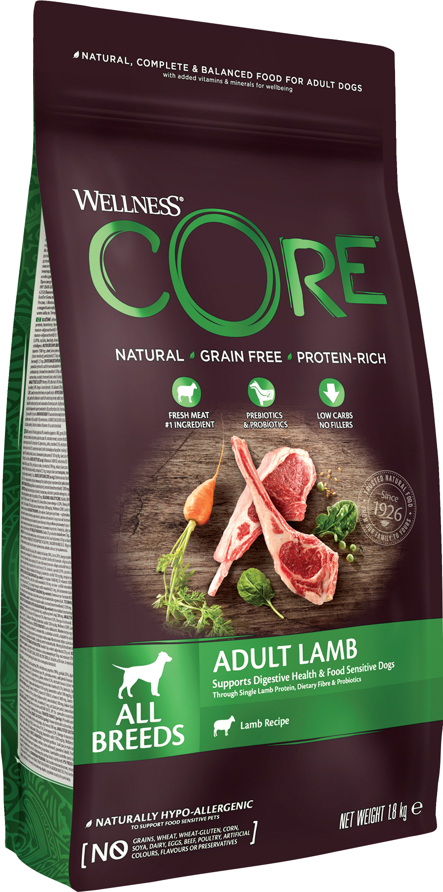 Dog Adult All Breed Grain Free Lamb Dry Dry 1,8 kg