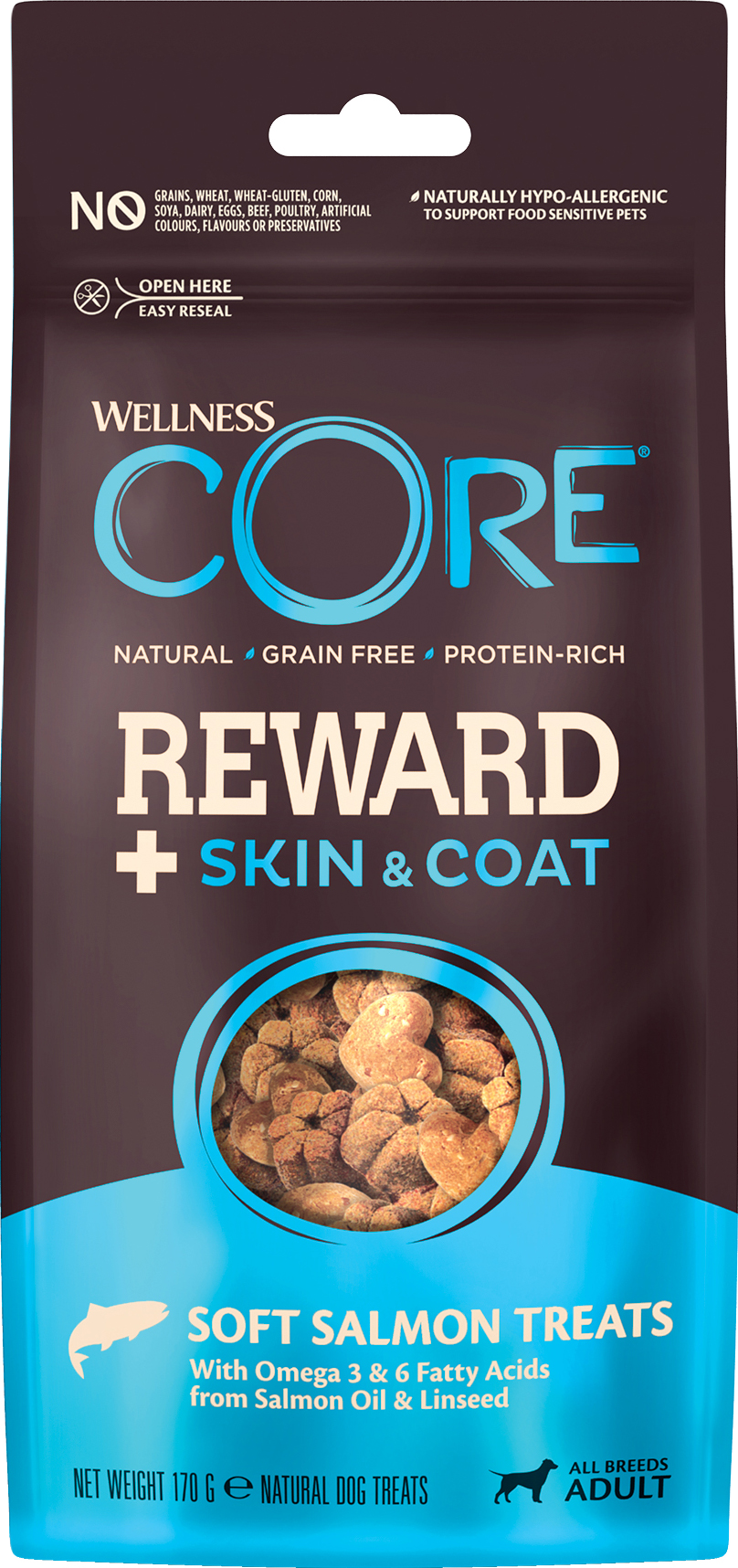 CORE Petfood Reward+ Treats Salmon Skin & Coat 170g