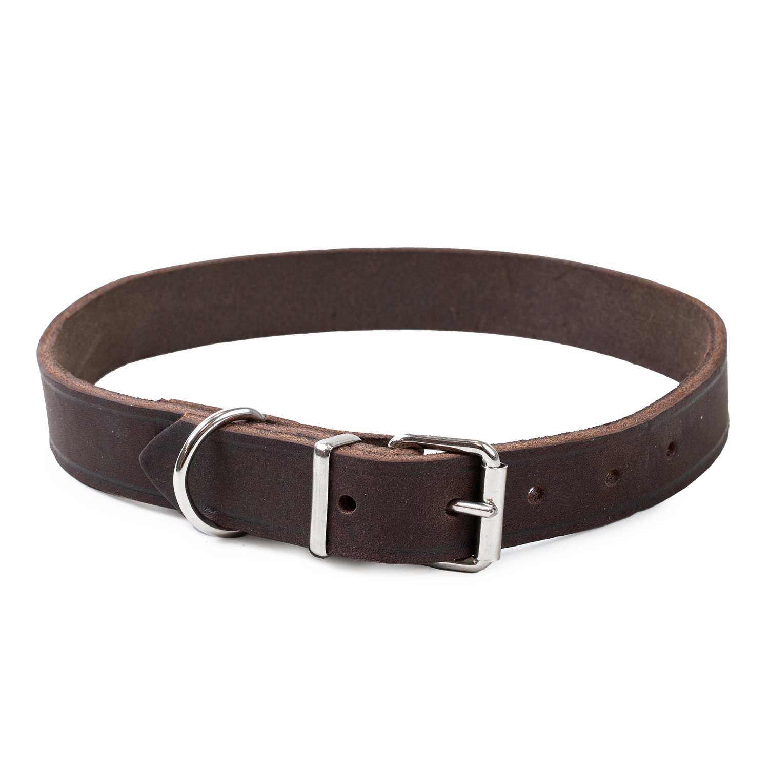 Halskjede i lær Hera justerbar Brun 22 mm x 39-49 cm