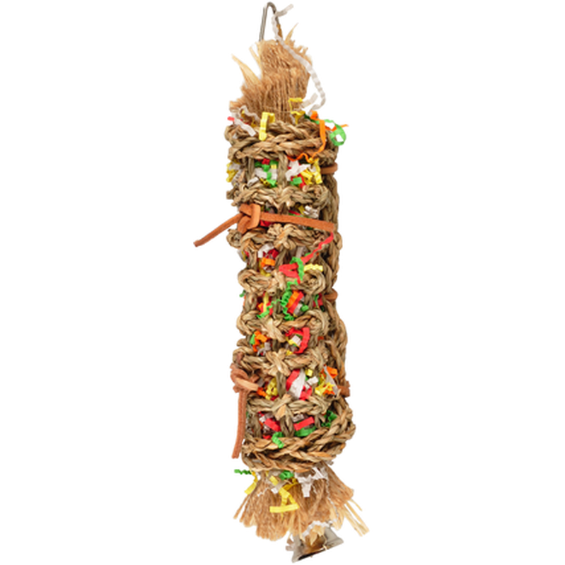 Flamingo - Parpyr Parakeet Toy Tube Multicoloured Large (flerfarget, stor) - Fugl - LekerPetXL