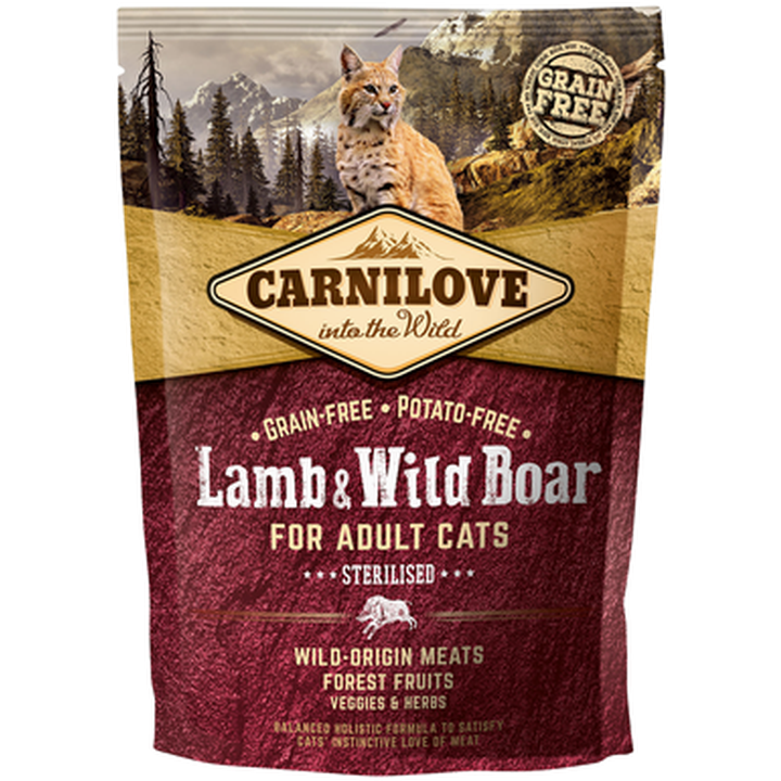 Kattelam og villsvin for steriliserte katter 6 kg