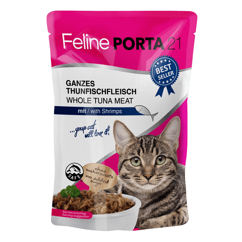 Feline Tunfisk med reker Kattepose 100g