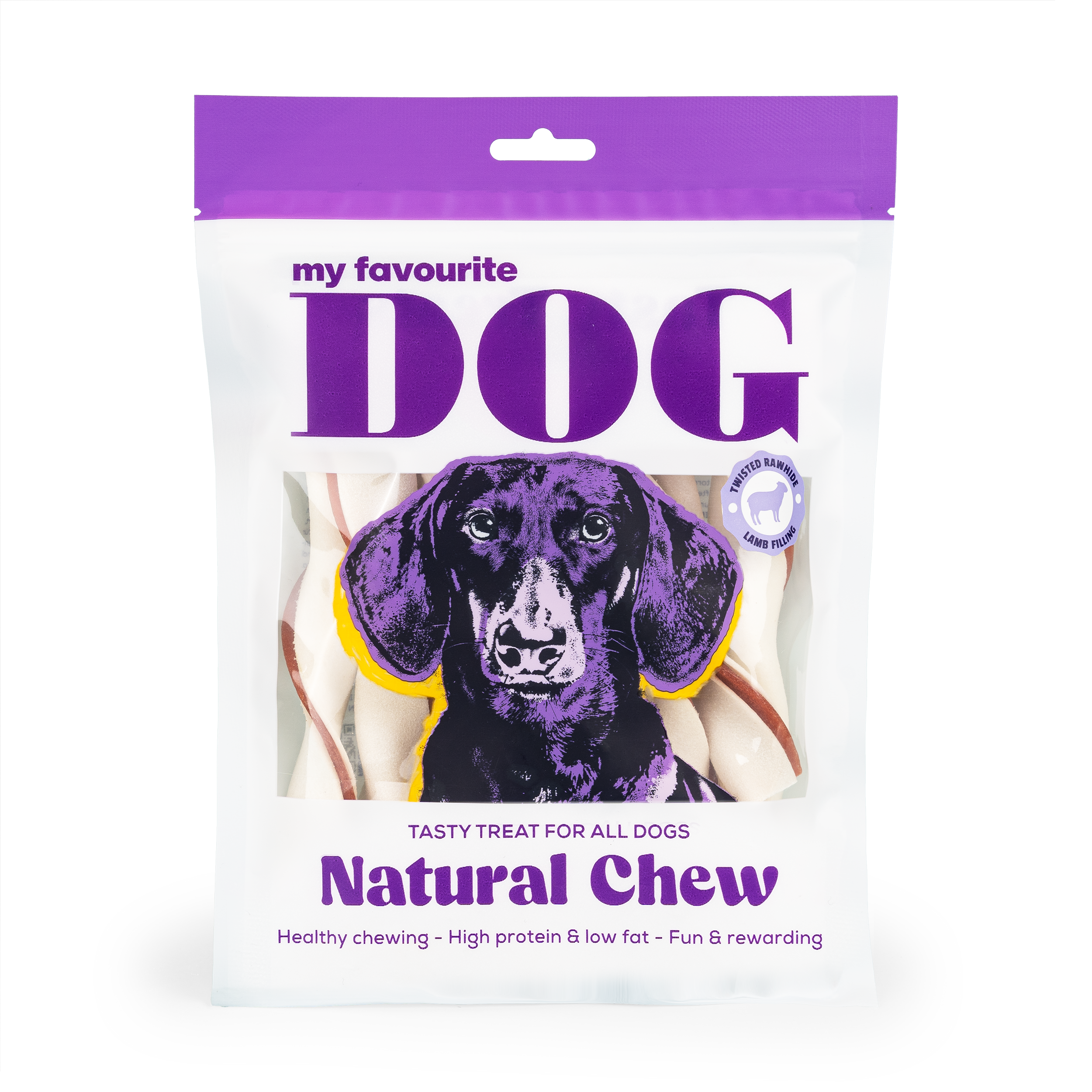 My favourite DOG Fylte råhudsnodd - lam 14 cm, 220 g, 10-pk