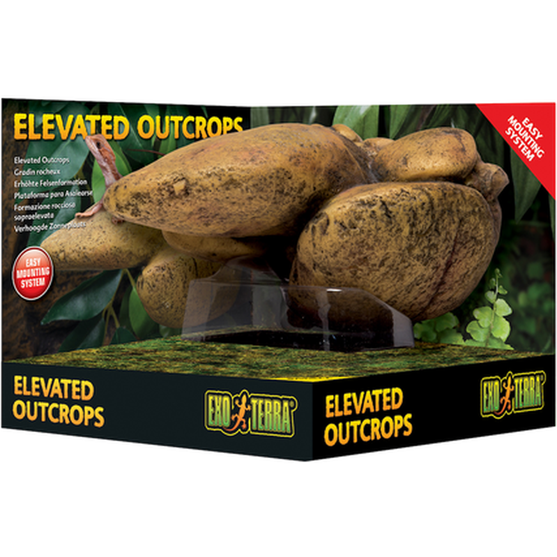 Exoterra - Elevated Outcrop - Solplattform Brun 14,5 x 17,5 cm - Reptil - Dekorasjon - Kunstige planterPetXL