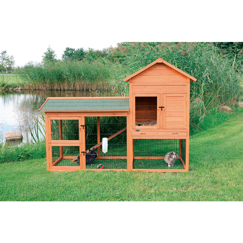 Trixie Natura Animal Hutch utendørs løpegård brun 199×146×93