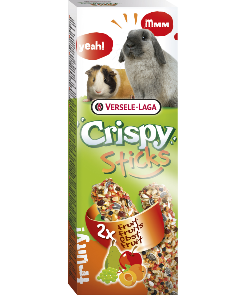 Versele-Laga - CrispySticks Kanin-Marsvin Frukt 2-pk. - Smådyr - SnacksPetXL