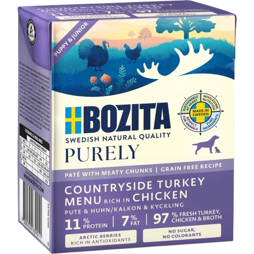Bozita Hund Purely Paté P&J Turkey 370 g