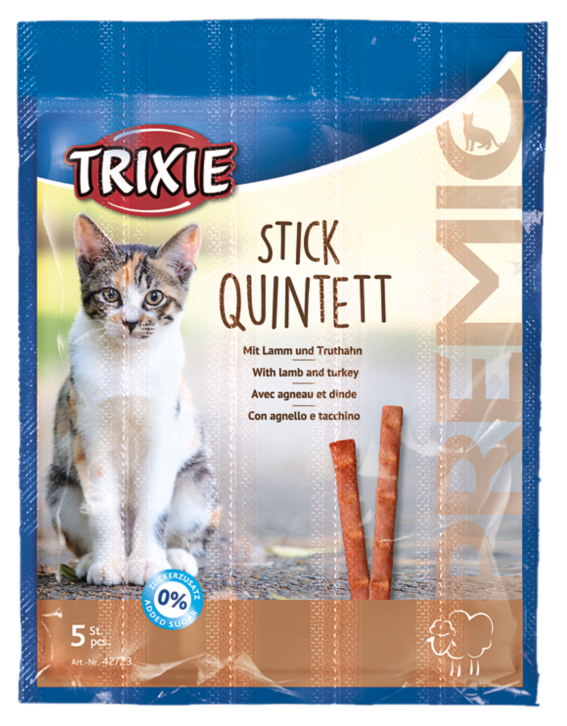 Trixie Premio Stick Quintett Lam & Kalkun 5 x 5 g
